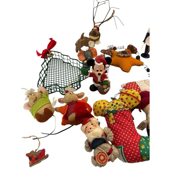 Christmas Ornament Lot Reindeer, Mice, Gingerbread, Mixed lot of Modern and Vint - Picture 5 of 16